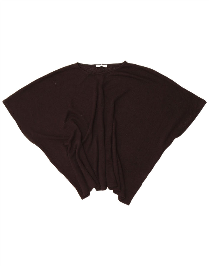 Zara Poncho Jumper para Mujer UK 44 Medium Viscosa Negra