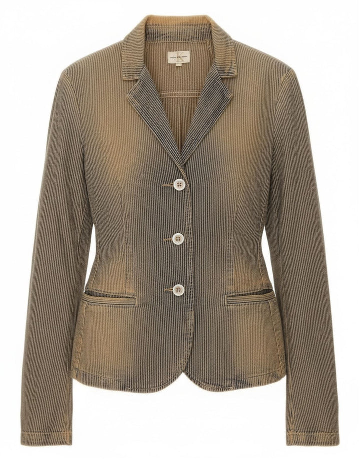 Calvin Klein Jeans Chaqueta Blazer de 3 Botones para Mujer UK 10 Small Blue