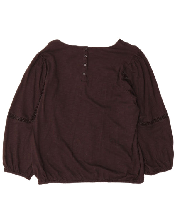 Blusa de manga larga para mujer Fat Face UK 44 Grande Algodón marrón
