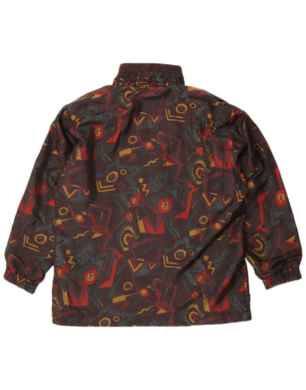 Lavon Chaqueta Bomber con Patrón Abstracto para Mujer UK 46 Grande Nylon Negro