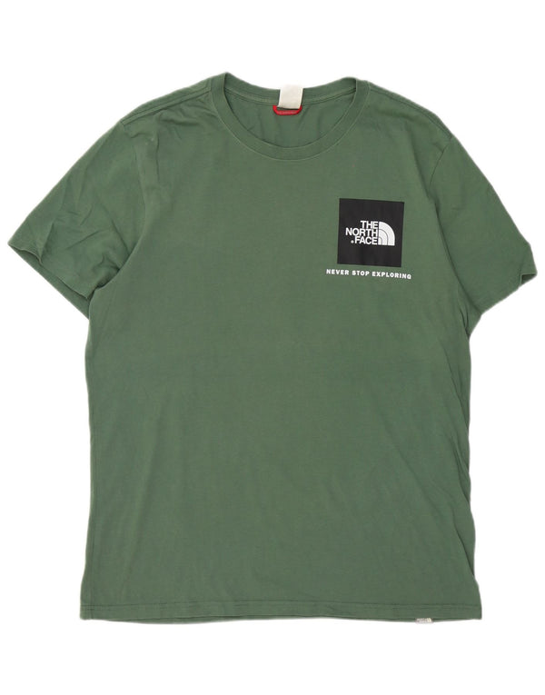 The North Face Camiseta gráfica para hombre Top grande de algodón verde