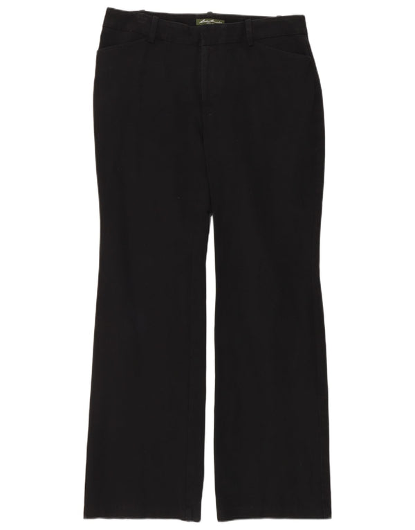 Eddie Bauer Pantalones casuales con corte de bota para mujer US 12 Large W34 L34 Algodón negro