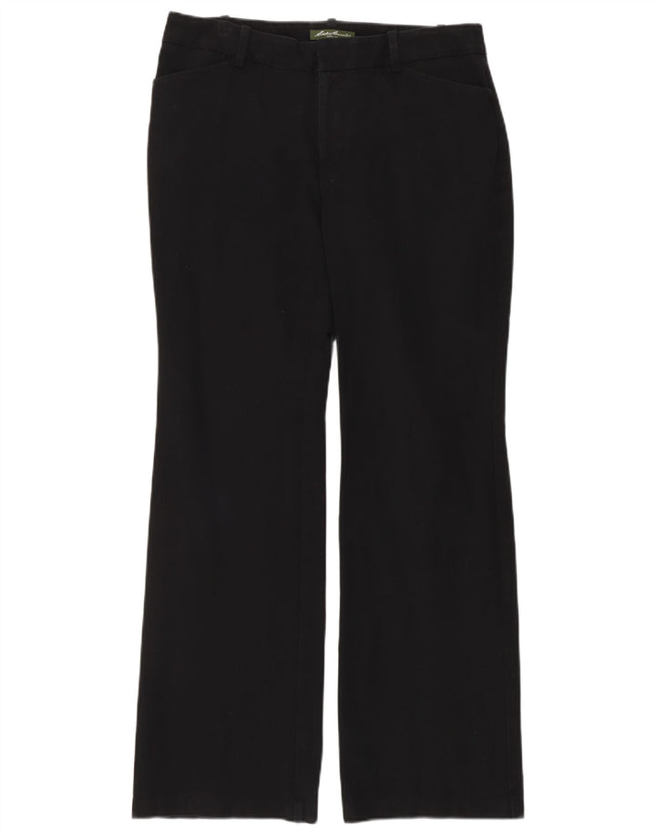 Eddie Bauer Pantalones casuales con corte de bota para mujer US 12 Large W34 L34 Algodón negro