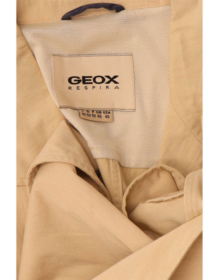 Geox Chaqueta tipo blazer Respira de 3 botones para hombre UK 40 Large Beige Cotton