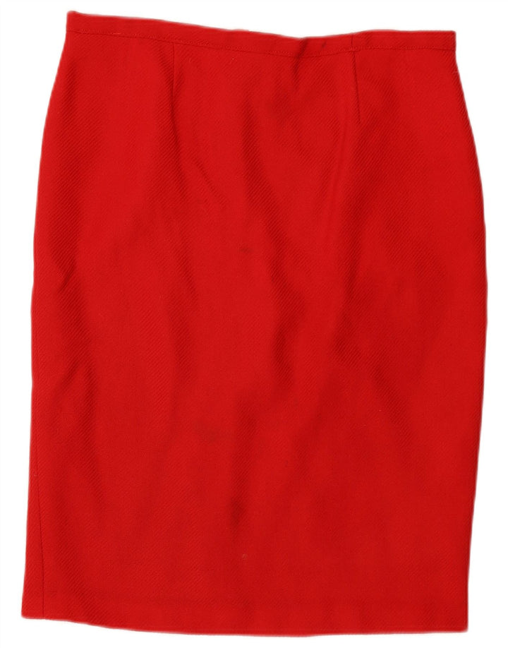Falda lápiz vintage para mujer W34 rojo grande