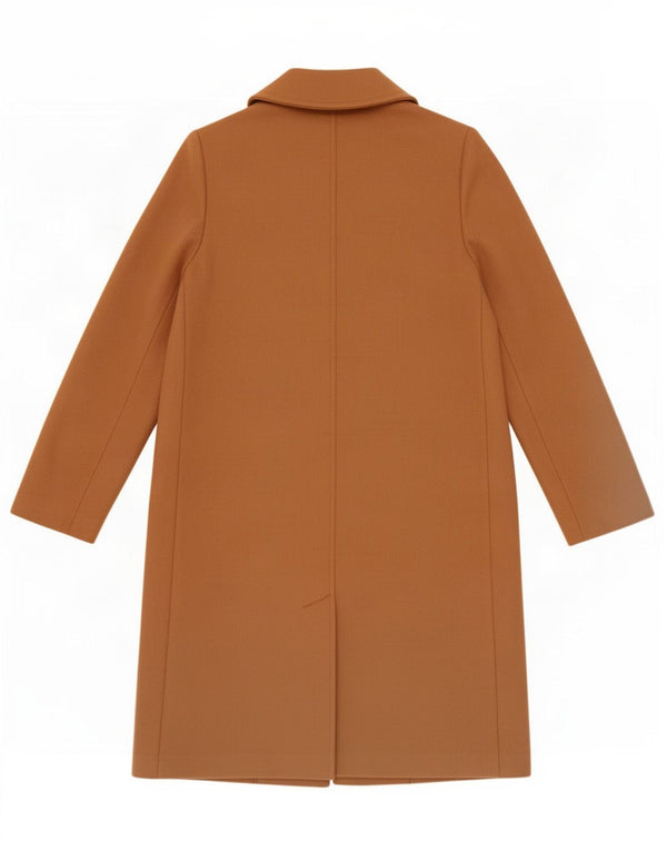 Zara Mujer Abrigo Abierto UK 40 Pequeño Poliéster Beige