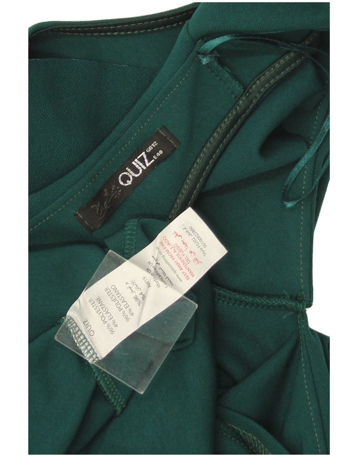 Quiz Vestido tubo sin mangas para mujer UK 42 Poliéster verde medio