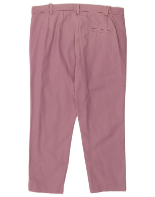 Marks & Spencer Pantalones Chinos Cortos para Mujer UK 12 Medium W32 L23 Algodón Rosa