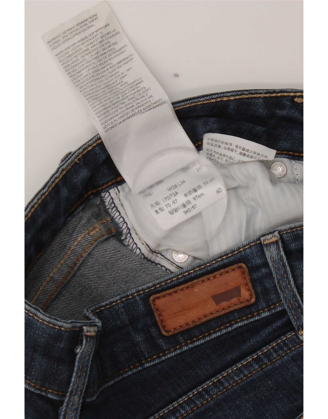 Levi's Mujer Pantalones Cortos De Mezclilla Bold Curve W28 Algodón Azul Marino Medio