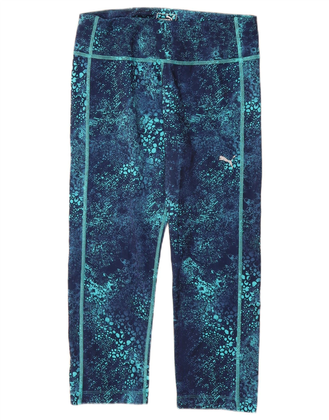 PUMA Leggings capri con patrón abstracto para mujer UK 40 Poliéster azul medio