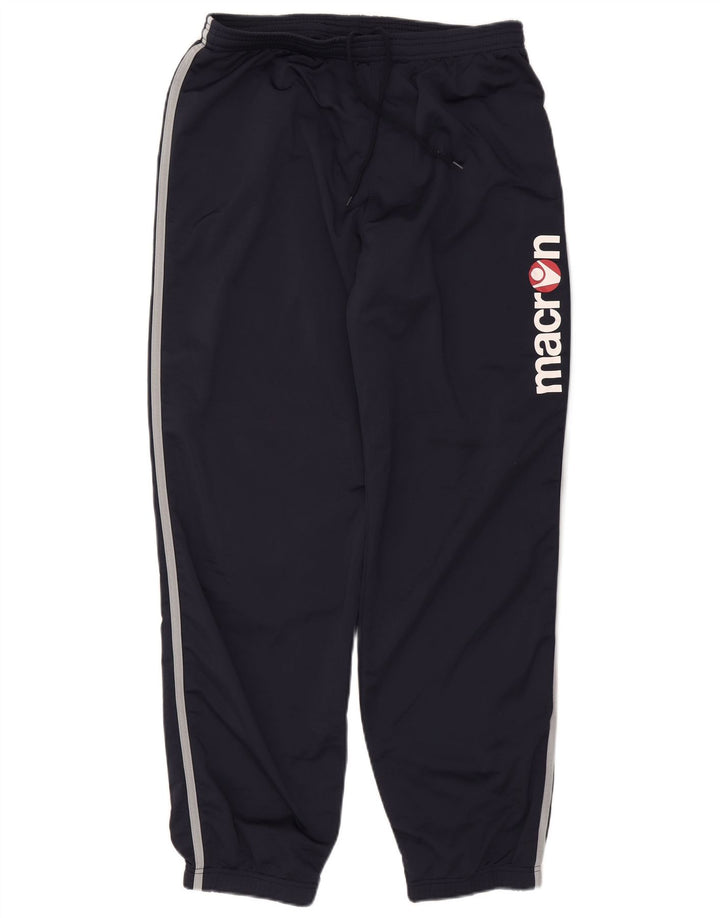 Macron Hombre Pantalones De Chándal Gráfico Joggers XL Azul Marino Poliéster