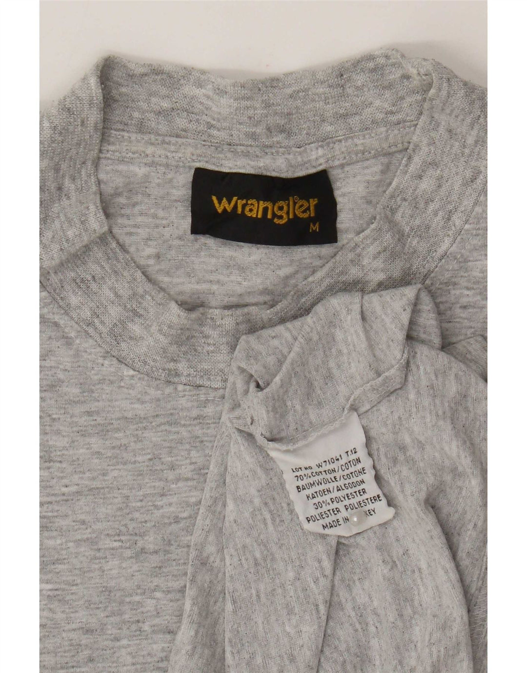 Camiseta Wrangler para hombre Top de algodón moteado gris medio