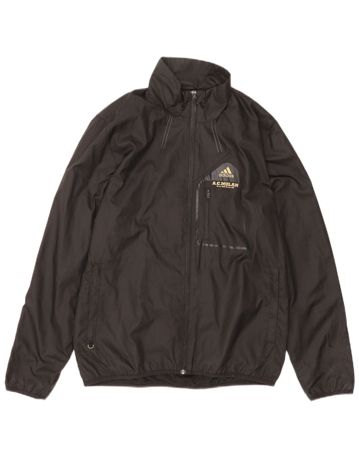 Adidas Chaqueta impermeable para hombre UK 38 Mediano Negro Poliéster
