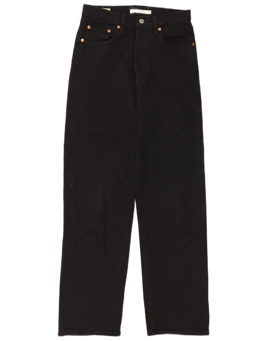 Vaqueros Levi's Ribcage Rectos Mujer W27 L29 Algodón Negro