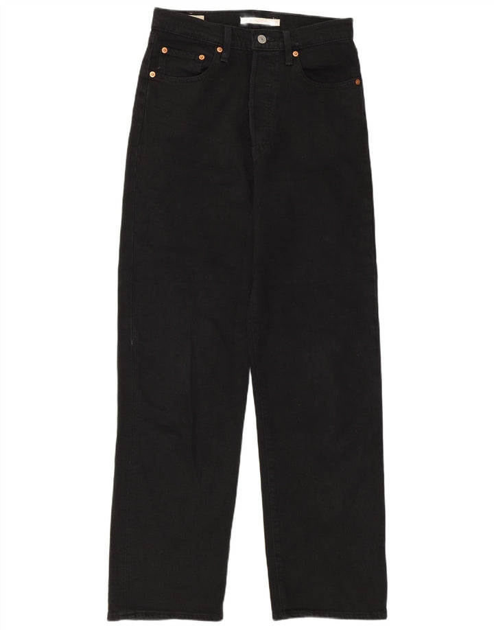 Vaqueros Levi's Ribcage Rectos Mujer W27 L29 Algodón Negro