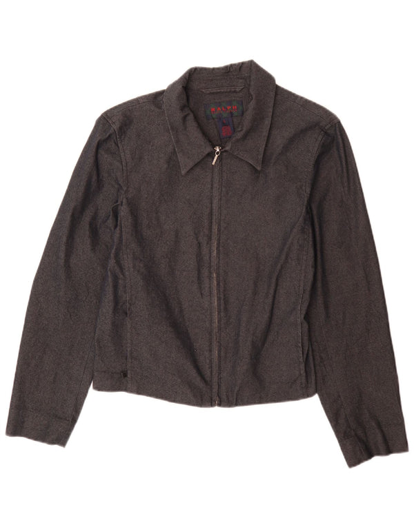 Ralph Lauren Chaqueta Bomber para Mujer Reino Unido 14 Grande Gris Algodón