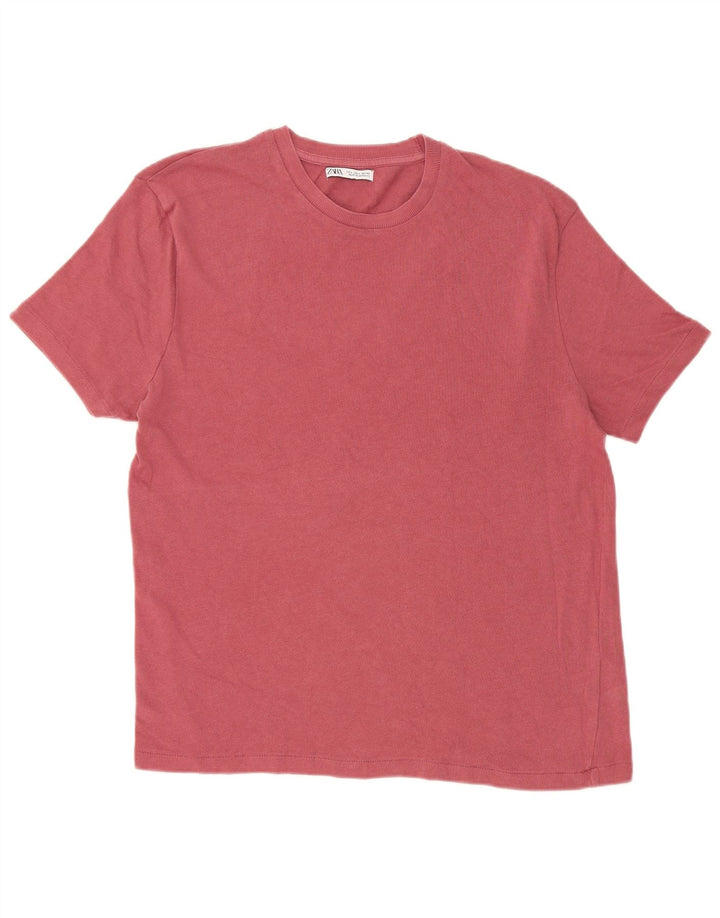 Zara Hombre Camiseta Top Grande Rosa