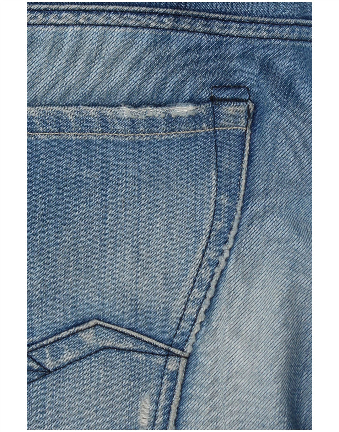 Replay Mens Waitom Denim Shorts W33 Algodón Azul Grande