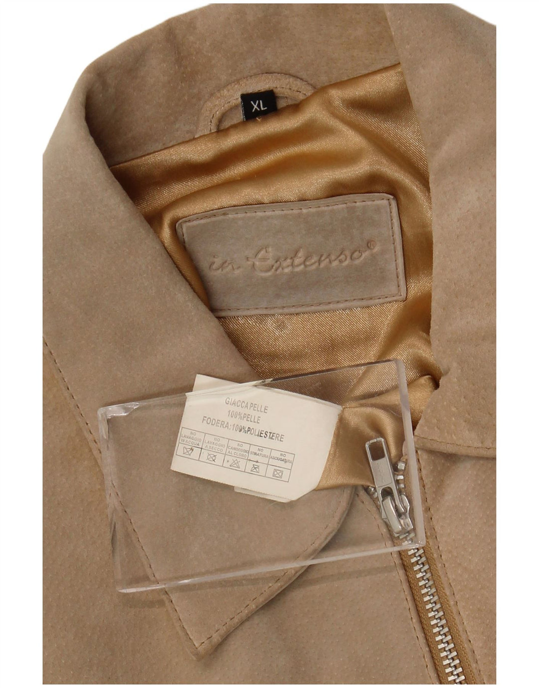 In Extenso Chaqueta de ante corta para mujer ES 40 XL Cuero beige