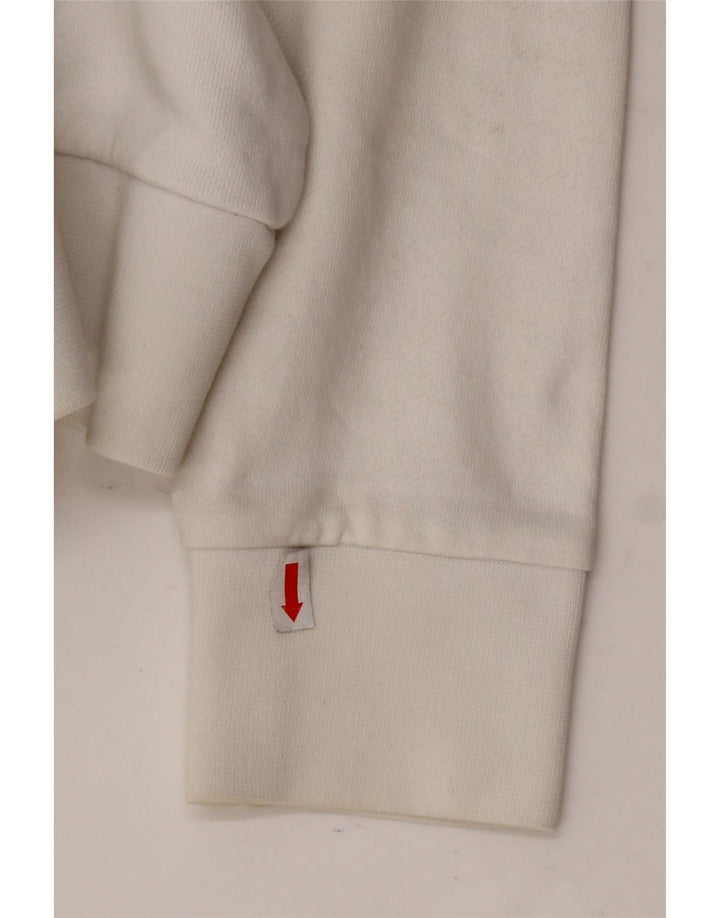 CALVIN KLEIN Mens Graphic Sweatshirt Jumper Medium White Cotton