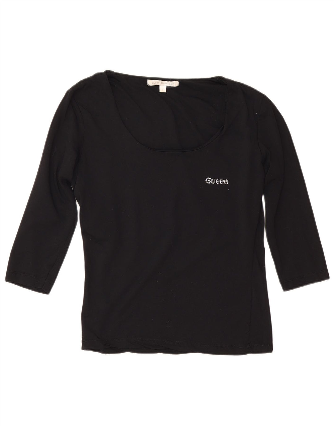 Guess Mujer Top Manga 3/4 Talla 3 XS Negro
