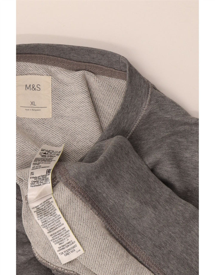 Marks & Spencer Hombre Sudadera Jumper XL Gris Algodón