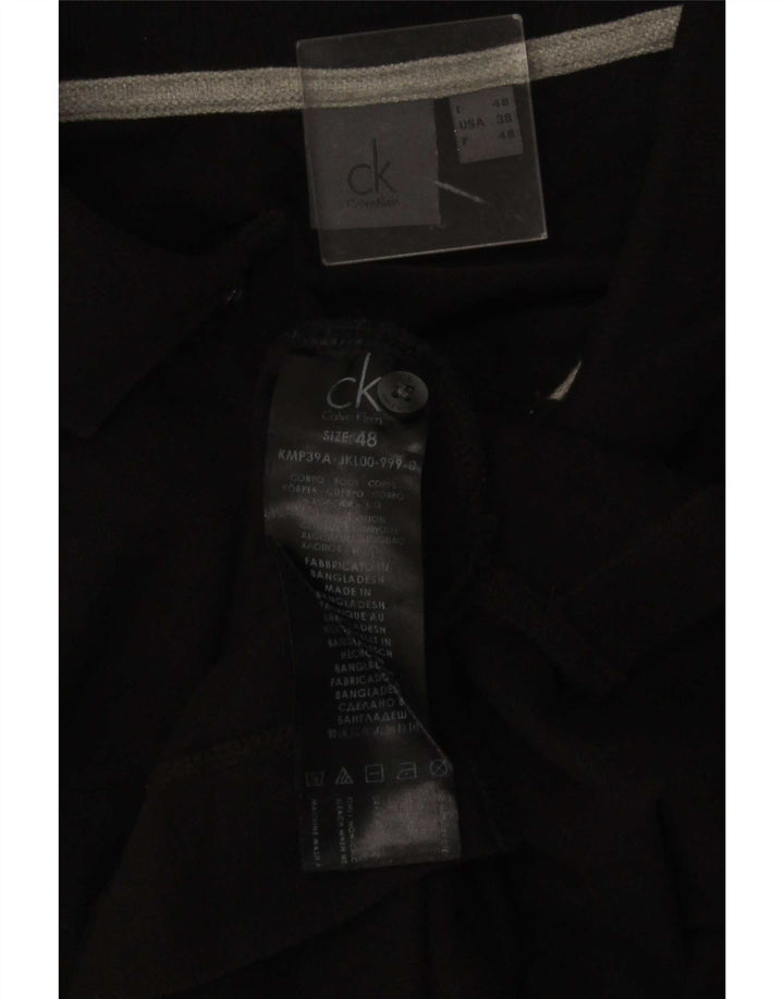 Polo Calvin Klein para hombre IT 48 Algodón negro mediano