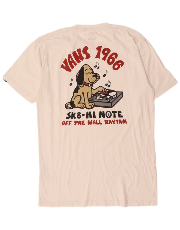 Vans Camiseta con gráfico de ajuste clásico para hombre Top grande de algodón blanco