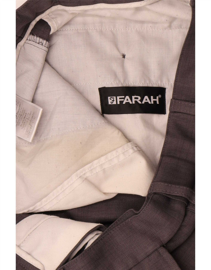 Farah Pantalón chino recto para hombre W32 L31 Poliéster gris