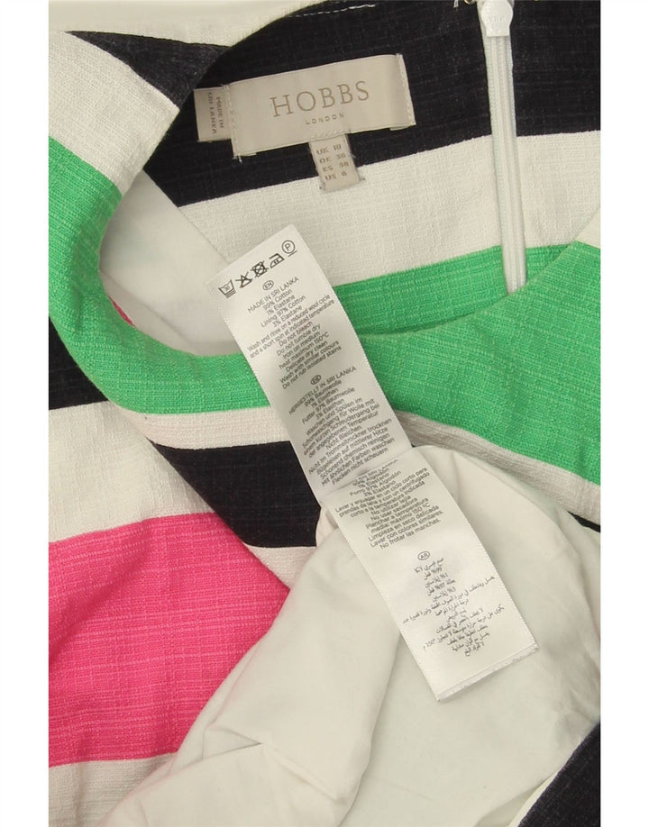 HOBBS Vestido tubo sin mangas para mujer UK 10 Pequeño multicolor a rayas