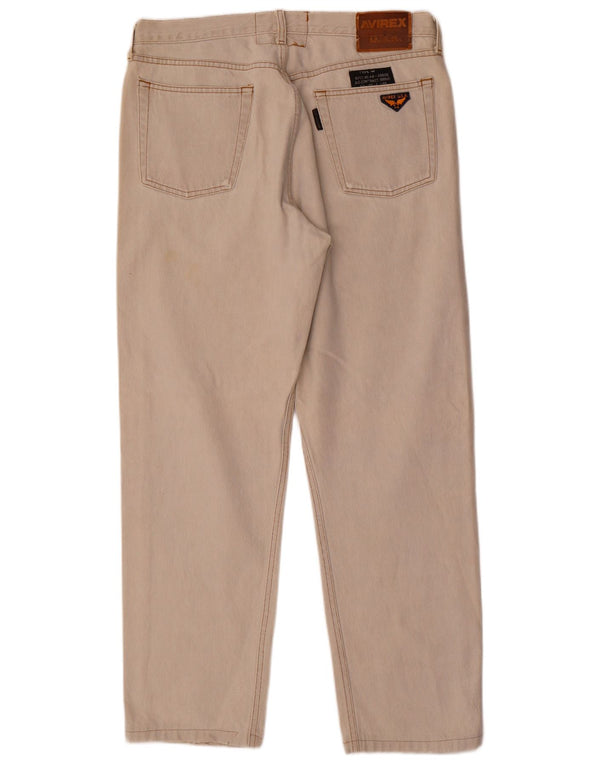 Vaqueros rectos para hombre Avirex W36 L30 Algodón beige
