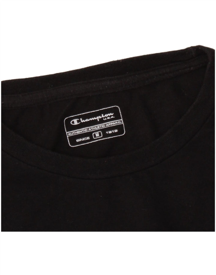 CHAMPION Camiseta de manga larga para mujer UK 44 Mediano Negro