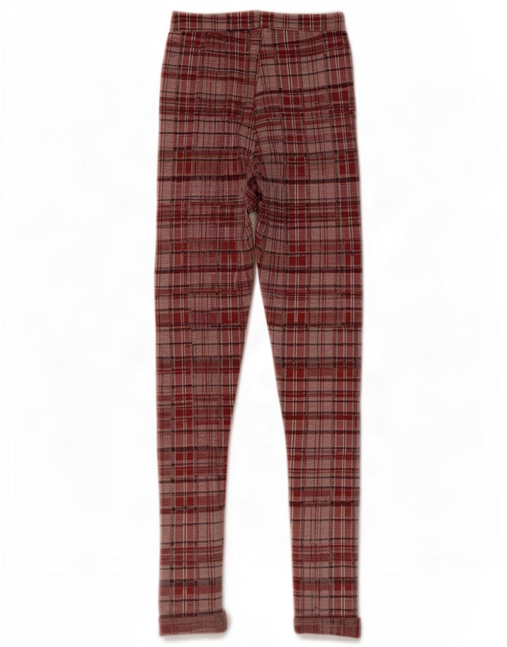 Topshop Leggings gráficos para mujer UK 8 Small Red Check Poliéster