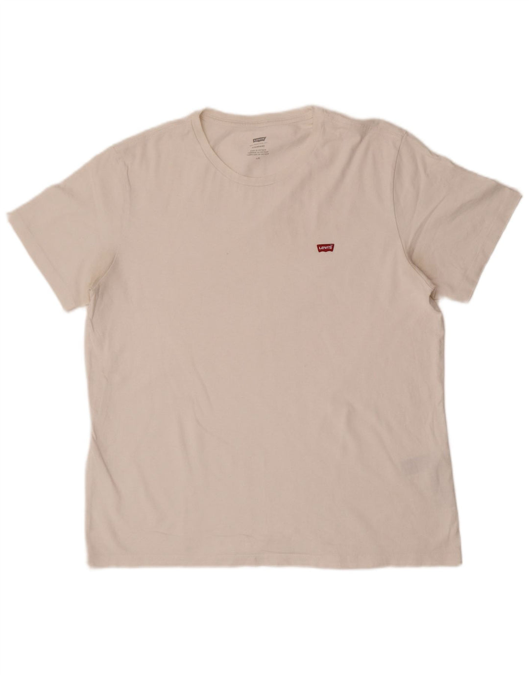 Levi's Camiseta estándar para hombre Top grande de algodón blanco