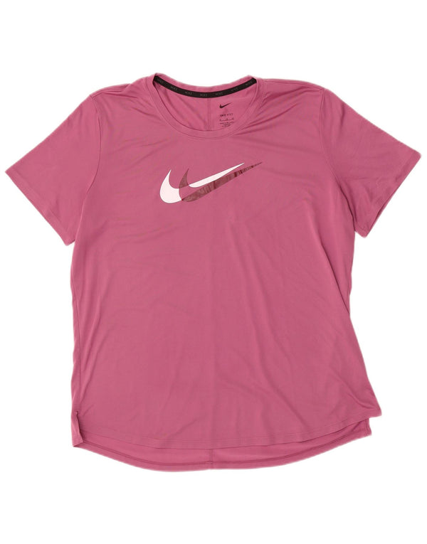 NIKE Camiseta Dri Fit Graphic para Mujer UK 40 XL Rosa