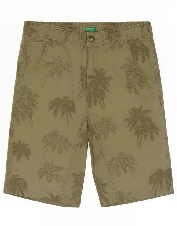 Benetton Pantalones cortos chinos hawaianos para niña 13-14 años XL W26 Verde Floral