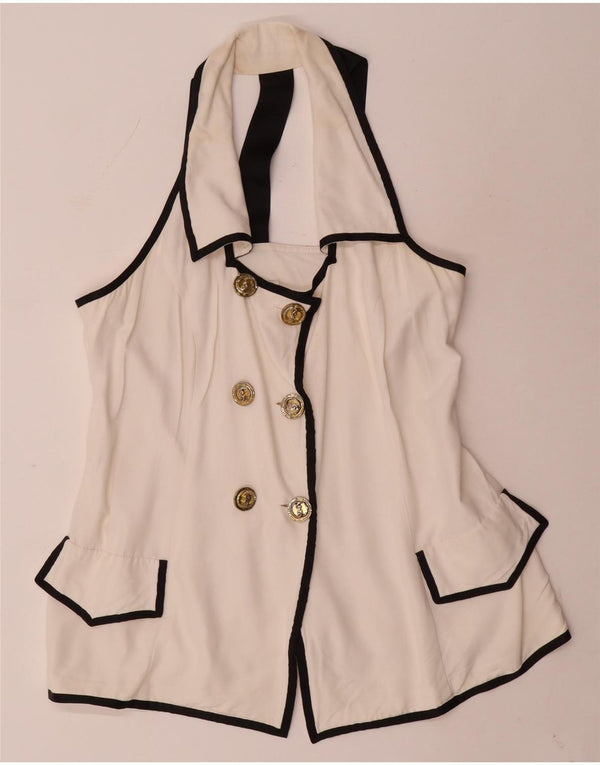 Joseph Ribkoff Chaleco para mujer UK 46 Viscosa blanca grande