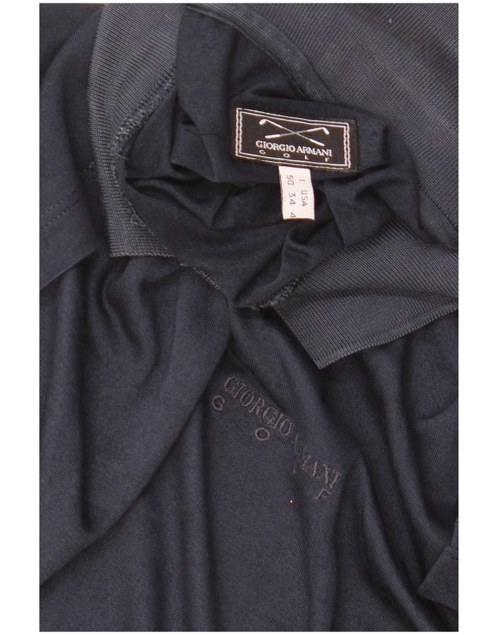 GIORGIO ARMANI Polo Hombre IT 50 Medio Seda Azul Marino