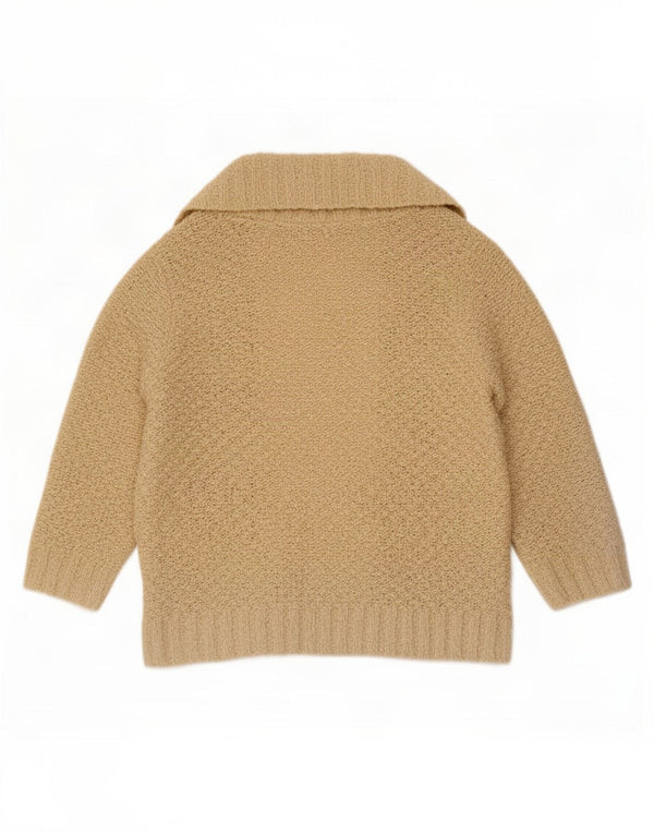 Marks & Spencer Suéter tipo cárdigan abierto de manga 3/4 para mujer UK 44 Medium Beige
