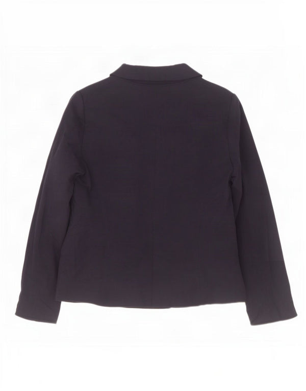 Zara Womens 1 Button Blazer Jacket UK 18 XL Navy Blue Viscose