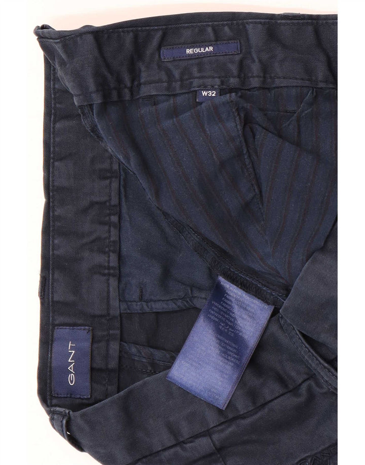 Gant Pantalón Chino Regular Para Hombre W32 Algodón Azul Marino Medio