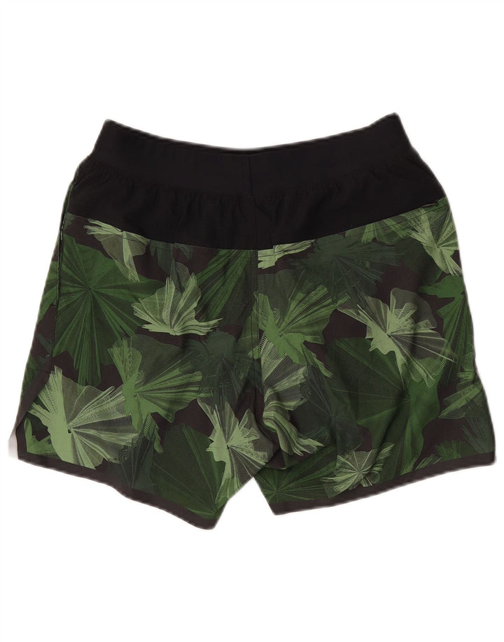 NIKE Shorts deportivos para hombre Small Green Floral Poliéster