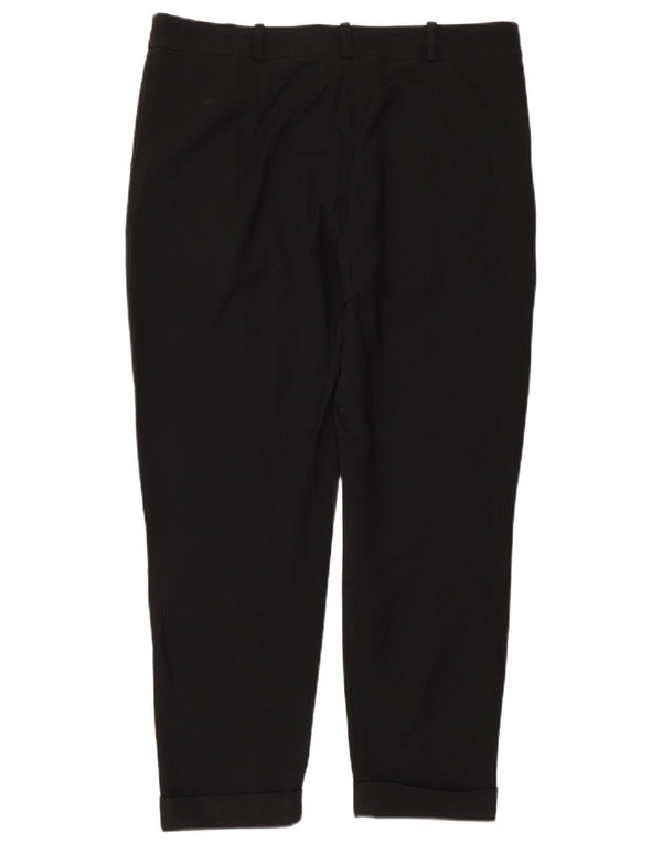 Zara Mujer Pantalones Cortos Tapered EU 40 Medium W30 L25 Poliéster Negro