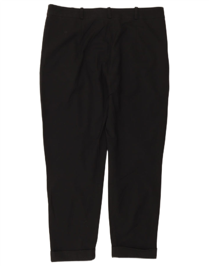 Zara Mujer Pantalones Cortos Tapered EU 40 Medium W30 L25 Poliéster Negro
