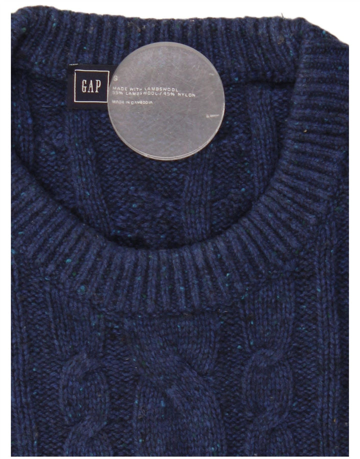 Gap Jersey De Cuello Redondo Para Hombre Jersey De Lana De Cordero Azul Marino Pequeño