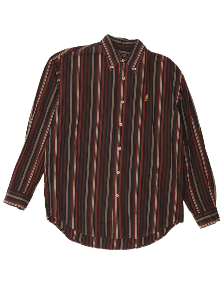 Camisa Marlboro Classics Hombre Mediana Algodón A Rayas Multicolor