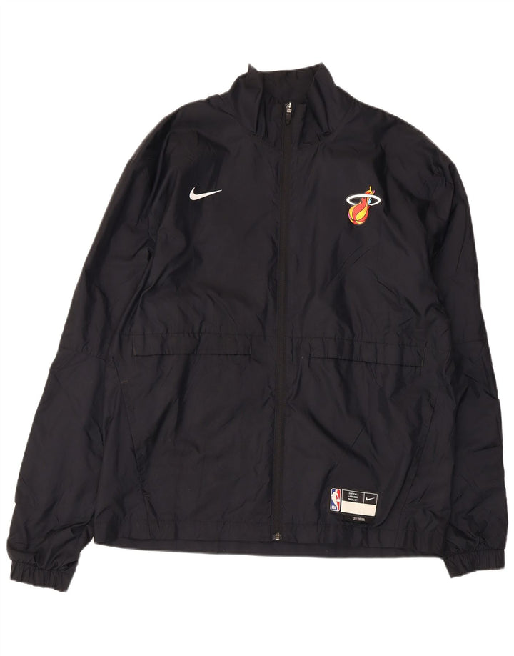 Nike Miami Heat - Chaqueta de chándal para hombre, nailon color block, color negro mediano