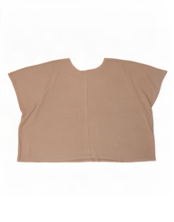 Zara Mujer Blusa Extragrande Top UK 44 Viscosa Beige Medio