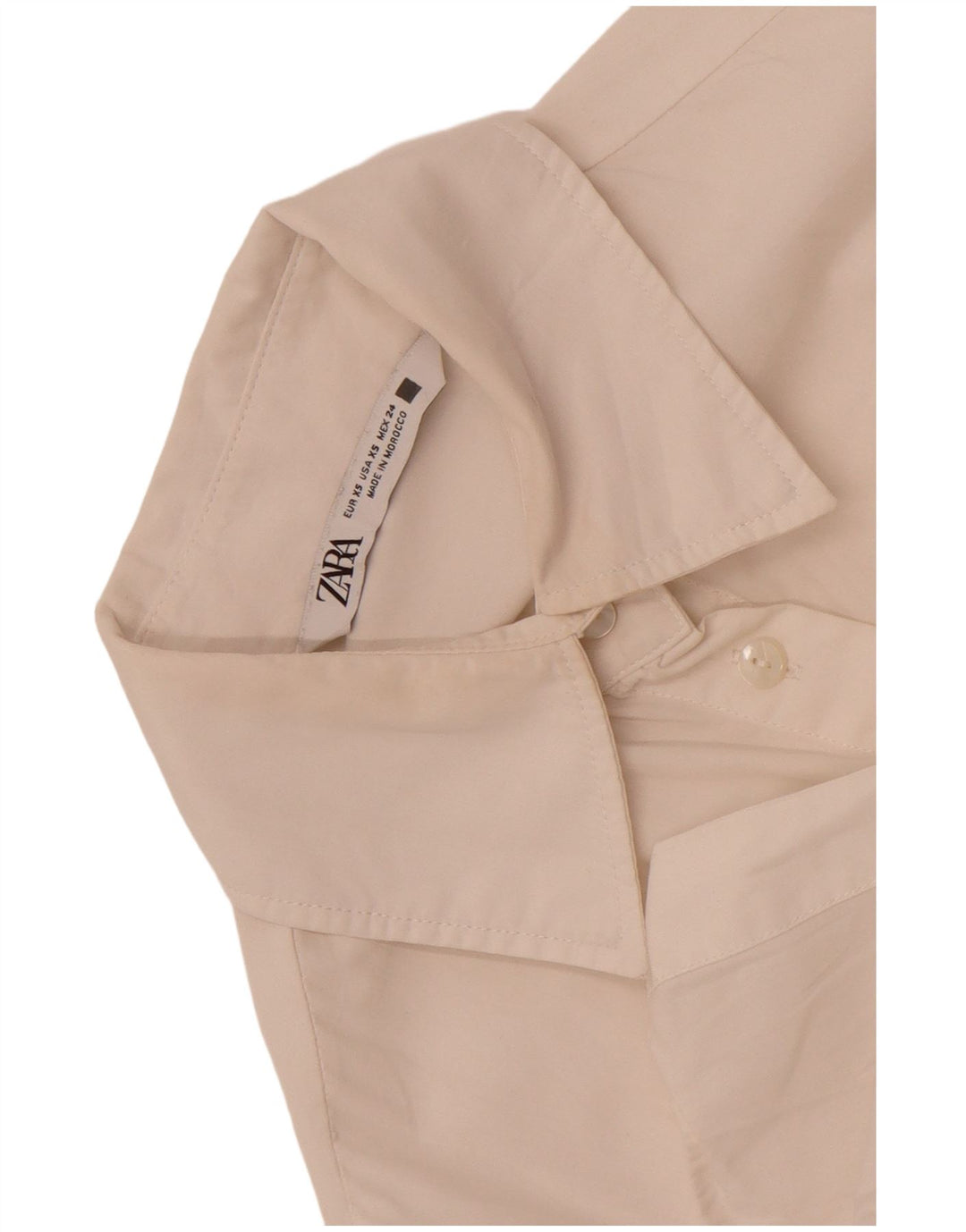 Zara Mujer Blusa Camisera Extragrande UK 6 XS Blanco