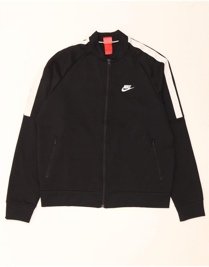 Nike - Chaqueta de chándal para hombre (talla grande), color negro, poliéster